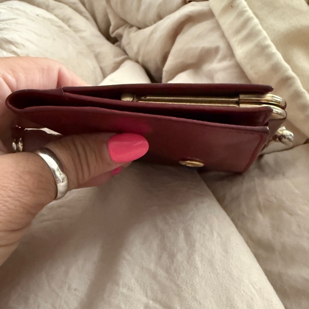 Celine Red Leather Wallet with Gold Hardware Diffusion - Picture 11 of 15